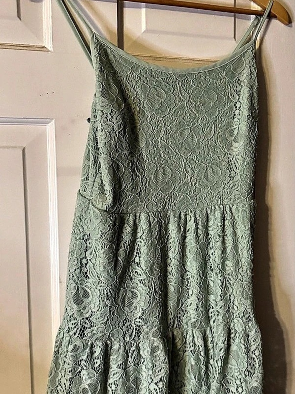 Speechless Lace Mini Dress in Green Size Small
